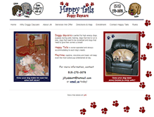 Tablet Screenshot of happytailsdoggydaycare.com